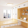 Oshima Yuda Beijing-Tianjin-Hebei tatami customized solid wood whole house customized integrated bed wardrobe integrated bookshelf small apartment stepping rice floor simple modern integrated tatami bed Pinus sylvestris plug board/square meter