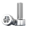 Tianzhuo Hardware M3M4M5M6 thick head torx bolts 304 stainless steel cylindrical head inner torx screws*8/10x12-30mm M5*10-50 pieces