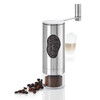 Likuai hand grinder coffee machine imported from Germany, hand-cranked bean grinder, manual coffee bean grinding machine, portable coffee machine, stainless steel color