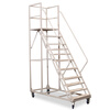 Warehouse supermarket warehouse climbing ladder detachable tallying ladder movable platform climbing ladder platform 0.75 meters above the ground gray (detachable) thickened type