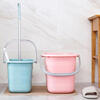 Plastic thickened rectangular portable bucket large bucket mop bucket plastic bucket small square bucket Khaki 11L