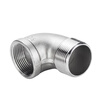 Deqi 304 stainless steel internal and external wire elbow 90 degree internal and external thread pipe fittings water pipe joint elbow accessories Jingcang DN15 (4 points)