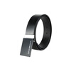 Armani (ARMANI) men's black leather plate buckle belt Y4S427 YTU7J 84372