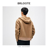 Brloote wool hooded jacket khaki coat men's autumn double-sided woolen top men's warm casual jacket camel 180/100A
