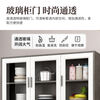 Xi Tangyue New Chinese Style Sideboard Multi-Layer Cabinet Wine Cabinet Integrated Wall Living Room Multifunctional Tea Cabinet Storage Cabinet Furniture Walnut Color Sideboard 182*80*34 Home Delivery Door-to-Door Installation