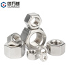 Guwanji 304 stainless steel thickened nut hexagonal nut screw nut large national standard GB6175 fastener M3 100 pieces thickness 2.4mm