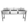 Bingyu stainless steel sink commercial storage tank canteen hotel dishwashing basin single pool 70*70*80cm BYS-272