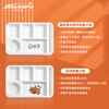 Jinwanfu commercial extra-thick melamine dinner plate six-compartment imitation porcelain divided-compartment rice plate fast food box vegetable tray white