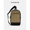 COACHCOACH/Coach men's chest bag travel bag stylish casual shoulder crossbody backpack mini black presbyopic CL412 QBMI5