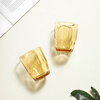 Corning glass amber diamond cup 4-piece set high borosilicate high temperature resistant water cup milk juice cup coffee cup home