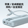 Baseus national standard 3C certification can be used on airplanes. Power bank 20000 mAh with built-in line 22.5W fast charging. Suitable for Apple, Xiaomi and Huawei mobile phone power bank. Blue