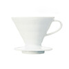 HARIO Japanese V60 classic ceramic coffee filter cup Arita yaki coffee cup hand-brewed coffee cup with matching measuring spoon VDC white 1-4 servings + measuring spoon
