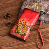 Orpheus Original Retro New Women's Wallet Genuine Leather Clutch Long Large Capacity First Layer Cowhide Wallet Fashion Wallet Women Red