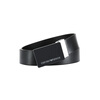 Armani (ARMANI) men's black leather plate buckle belt Y4S427 YTU7J 84372