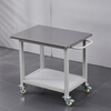 Zhang Shi Yijia double-layer 201 stainless steel workbench movable wheeled production line turnover trolley operating table packing table 60*80*75
