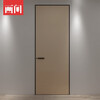 Minimalist narrow-sided aluminum wooden door in the painting room, bedroom door set door, modern simple bedroom door, invisible door, narrow-sided soundproof room door, 33-line outer flat and inner opening aluminum wooden door