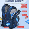 Zhiduobao new schoolbag primary school boy large capacity 1-3-4-6 grade boys decompression and burden children's backpack large starry sky blue + (pen box + watch + pendant)