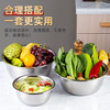 Rice helper stainless steel basin thickened vegetable basin and basin basin kneading basin kitchen soup basin rice basin seasoning marinated meat basin flavor bucket 40cm thick can be heated by induction cooker 1 pack