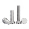 Jinchao 304 stainless steel slotted cylindrical head slotted screws M1.6M2345M6GB65 flat head round head screws M2.5*10 (50 pcs)