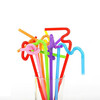 Jidaocook disposable straws, individually packaged, colorful, artistic straws, elbow juice drink slender straws, colored, individually packaged, 200 pieces