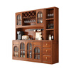 Youlinmen walnut solid wood sideboard storage wine cabinet with drawer glass door storage cabinet restaurant multi-functional cabinet three-door sideboard