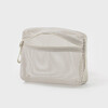 MUJI recycled polyester fiber three-dimensional mesh bag beige approximately 16x11x5cm