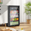 Xinfei (Frestec) ice bar refrigerated cabinet fresh cabinet European style constant temperature red wine cabinet hotel home living room refrigerator mini small single door office fresh display display sample tea beverage cabinet 118 liter black liner refrigerated + micro-freezing + with light + lock