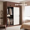 Quanyou Home Nordic log style furniture sliding door wardrobe bedroom wardrobe home sliding door storage storage combination cabinet