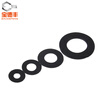 Baodifeng nylon round rubber washer black plastic screw washer ultra-thin soft plastic insulating flat washer M2M3-M12 enlarged M10x16x1 50 pieces