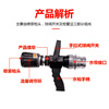 Fire-fighting multifunctional water gun head with adjustable DC spray recoilless water gun QLD6.0/8I 65/50/40 red QLD6.0/8I type (65 type 2.5 inch complete set with inner buckle