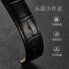 Istrap genuine leather strap for men and women crocodile pattern cowhide suitable for Tissot, Longines, Mido, Citizen, Casio dw, Seiko, Seagull, Fiyada, Armani watch with Leloc bracelet, brown thread, same color thread, rose gold pin buckle, and dial interface width 21mm