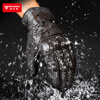 MOTOWOLF motorcycle genuine sheepskin anti-fall gloves for autumn and winter cycling, velvet, windproof and warm, motorcycle riding, cold protection and waterproof, black, velvet and thickened (waterproof and windproof) 2XL