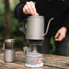 Silver Ant pure titanium hand brewed coffee pot set outdoor household drip filter titanium coffee cup long mouth thin mouth pot can be customized pure titanium coffee stand + titanium filter