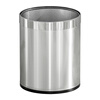 Kolding stainless steel trash can for home living room bedroom kitchen bathroom toilet hotel office large size without cover single layer -304 stainless steel-14L
