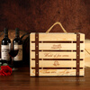 Art Bird Red Wine Wooden Box Six Bottles Red Wine Box Wine Packaging Box Gift Box Hollow Style Universal Version Can Be Customized in Bulk