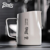 Bincoo swan latte art jar with pointed mouth embossed professional coffee latte art stainless steel milk foam cup oblique mouth latte art cup