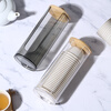 Heat-resistant disposable kung fu tea cup with storage cup holder rice husk tea cup tea reception 60ml high-end tea cup Daoxiang cup 60ML 6 pack 300 only with high-end storage rack