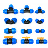 Deqi PE quick connector, water pipe quick union, PE quick connector accessories (blue cap) 20 quick ball valve
