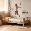 Genji Muyu Children's Furniture Children's Bed Solid Wood Single Bed for Boys and Girls 1.2m Simple Baby Spliced Large Bed with Guardrails Small Bed Bed (Including Large Guardrails + Small Guardrails*2) + Mattress J96 1500mm*2000mm