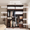 Quanyou Home Nordic log style furniture sliding door wardrobe bedroom wardrobe home sliding door storage storage combination cabinet