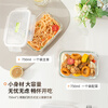 LOCK&LOCK heat-resistant glass crisper set microwave lunch box sealed lunch box lunch box 750ml*2+600 partitions+pack