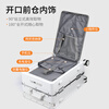 OTA front opening suitcase women's new wide trolley multi-functional boarding case small password suitcase leather suitcase for men Pearl white aluminum frame front opening design + water cup holder + USB charging 20 inches boarding case three-layer PC material + quality inspection is better than the national standard