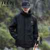 JEEP SPIRIT Jeep Jacket Men's Autumn and Winter Korean Style Workwear Three-in-One Polar Fleece Charge Jacket Men's Black XL