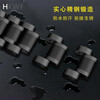 HKWF adapts to Armani Black Warrior strap black steel strap ar6008 Casio Citizen Seagull metal watch chain five strains - black 18mm