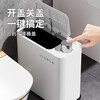 Jiacube bathroom trash can household toilet gap large large capacity living room kitchen bedroom new paper basket with lid white and black press to open the lid double bucket inside and outside