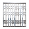 Fugro Shield sliding gate folding household stainless steel aluminum alloy telescopic left and right push-pull anti-theft door balcony stainless steel sliding gate custom size