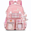 Edison inventor junior high school student schoolbag Belle primary school student large capacity girls' burden-reducing backpack 2260-1 pink large size