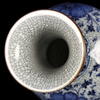 Proud Jingdezhen Ceramics Antique Chinese Blue and White Porcelain Vase Crafts Living Room Ornaments Archaeological Stand Office Decoration Hand-Painted Official Kiln Crack Appreciation Vase + Base + Certificate