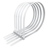 Jiuqiangu self-locking nylon cable ties, cable management belts, host installation, gardening, cable desktop cable management, wire binding straps, 8.8*400mm national standard white, 100 pieces/pack 1534