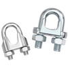 Tianzhuo Hardware national standard galvanized steel wire rope chuck buckle chuck U-shaped lock buckle U-shaped fixed joint M3/4/5/6/8/10mm cold-dip galvanized M10 suitable for 10mm steel wire rope - 2 pieces